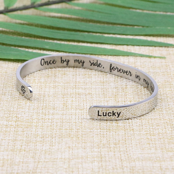 Lucky Animal Remembrance Cuff Bracelets for Pet Lovers