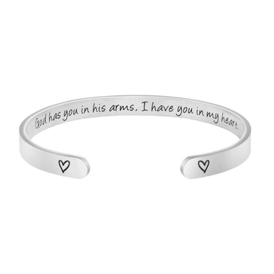 God Has You in His Arms I Have You in My Heart Memorial Bangle