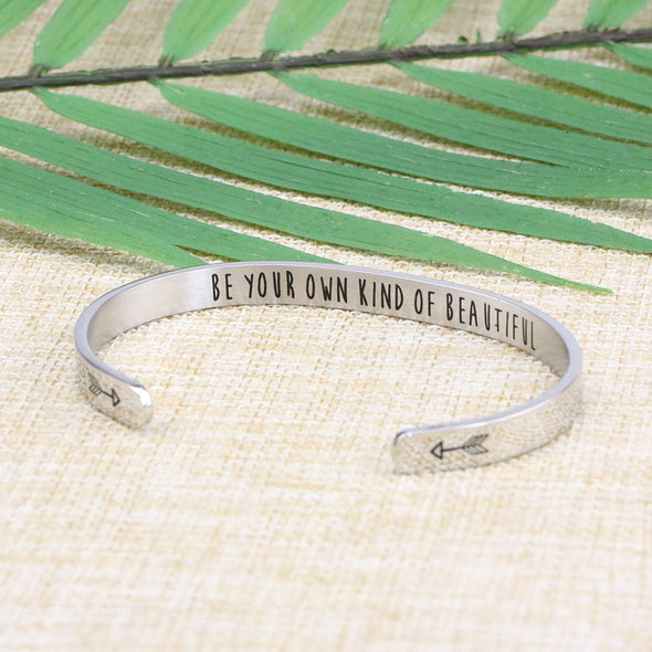 Be Your Own Kind of Beautiful Mantra bracelets