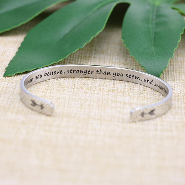 You are Braver Than You Believe Stronger Than You Seem Smarter Than You Think Bracelets