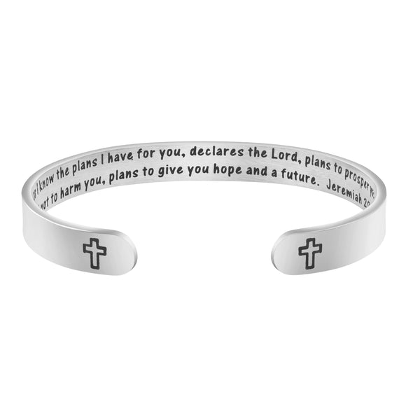 For I Know Plans I Have for You Jeremiah 29:11 Cross bracelets