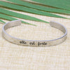 Elle Est Forte Bracelet She is Strong French Quote Jewelry