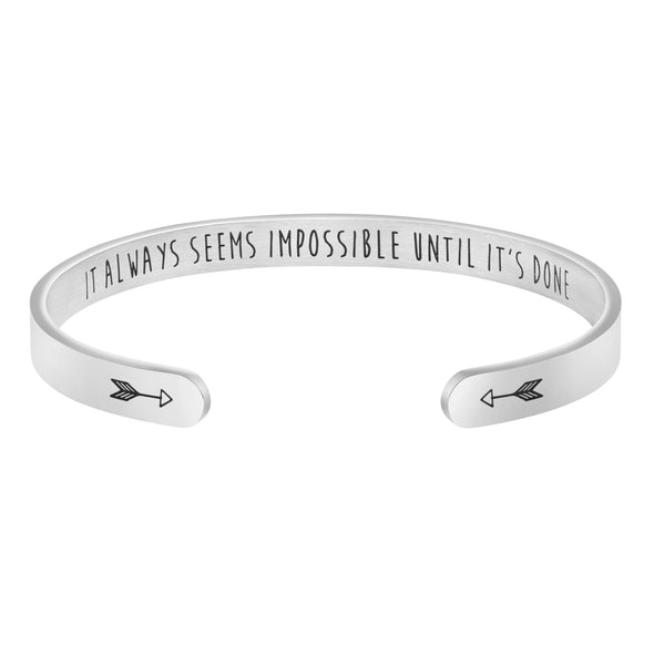 It Always Seems Impossible Until It's Done bracelets