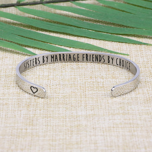 Sisters by Marriage, Friends by Choice Wedding Party Jewelry