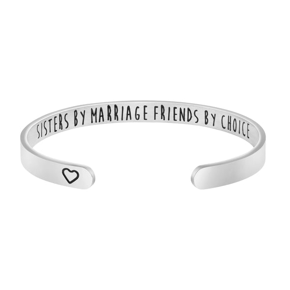 Sisters by Marriage, Friends by Choice Wedding Party Jewelry
