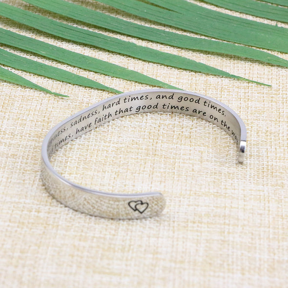 Life is a Circle of Happiness Sadness Hard time bracelets