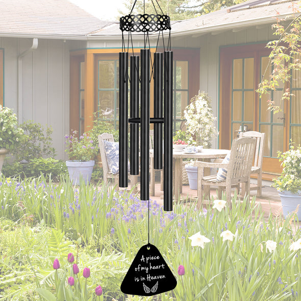 A Piece of My Heart is in Heaven - Loss of Loved Ones - Memorial Wind Chime - Sympathy Gift