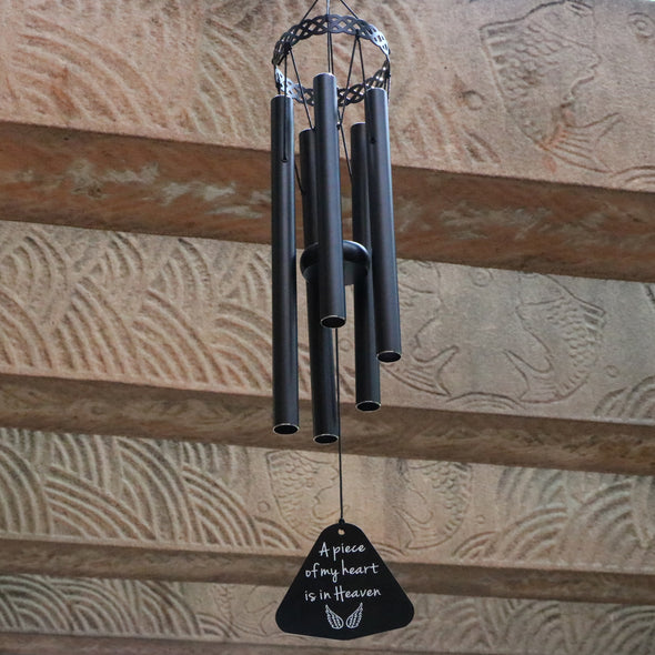 A Piece of My Heart is in Heaven - Loss of Loved Ones - Memorial Wind Chime - Sympathy Gift