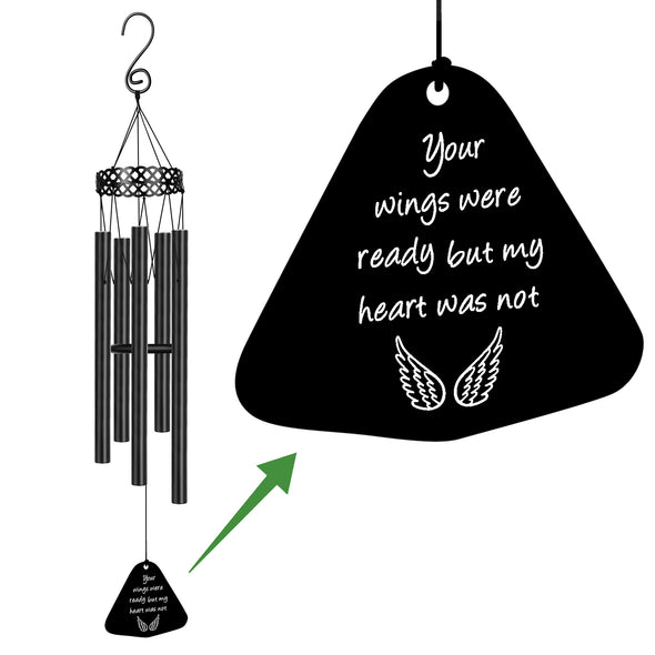 Your Wings Were Ready But My Heart Was Not Memorial Wind Chime Loss of Loved One