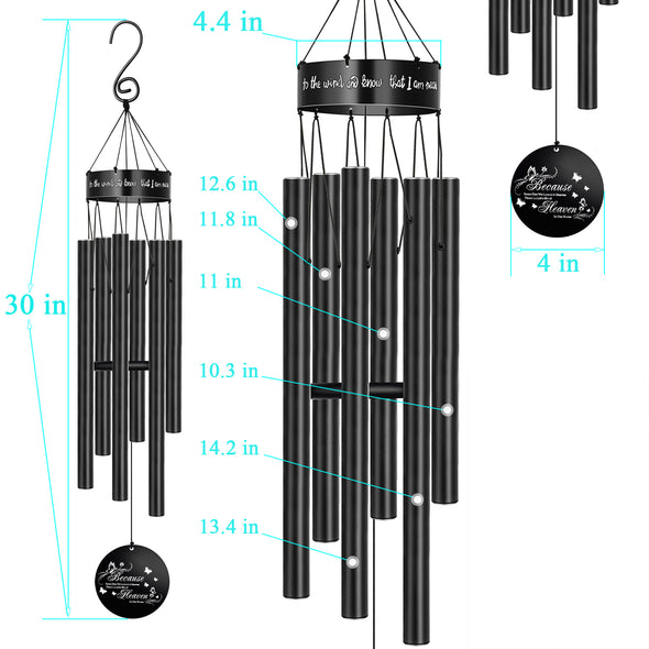 Butterfly Family Memorial Wind Chime - In Memory of Loss of Loved Ones - Angel Chime - Garden Mom Gift