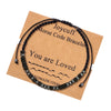 You are Loved Inspirational Morse Code Bracelet Gift for Mom Daughter Wife Sister BFF