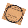 I am Enough Morse Code Bracelet Thinking Gift BFF Jewelry for Her Mother's Day Gift