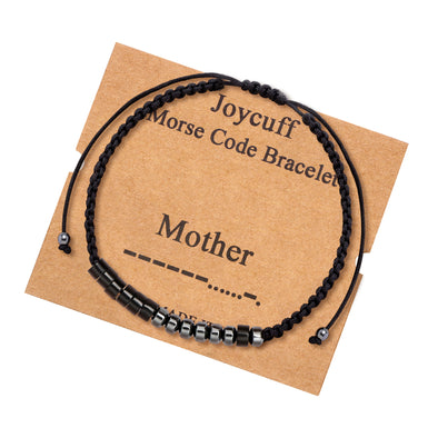 Mother Morse Code Bracelet Secret Message Jewelry for Mom Mother's Day Gift