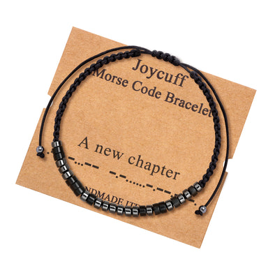 A New Chapter Morse Code Bracelet for Women Inspirational Gift for Her