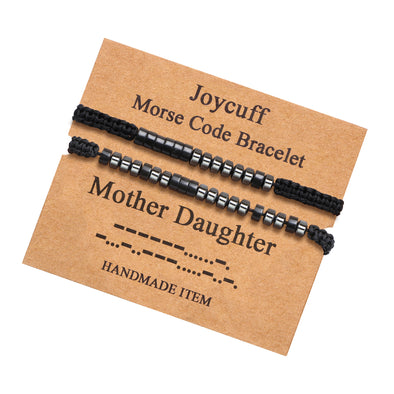 Mother Daughter  Inspirational Morse Code Bracelets Motivational Jewelry for Her