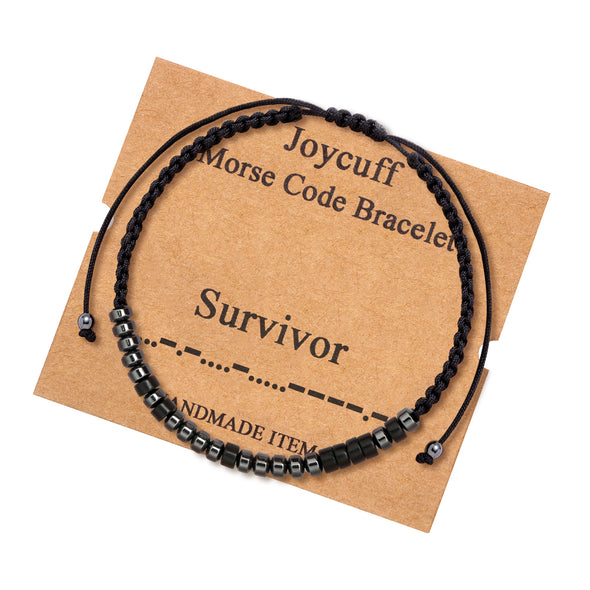 Survivor Morse Code Bracelet for Women Inspirational Gift for Her