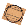 I am The Storm Morse Code Bracelet  Inspirational Jewelry Gift for Her