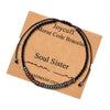 Soul Sister Wood Morse Code Bracelet for BFF Best Friend Friendship Jewelry