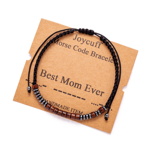 Best Mom Ever Morse Code Bracelet for Mom Secret Message Jewelry for Her