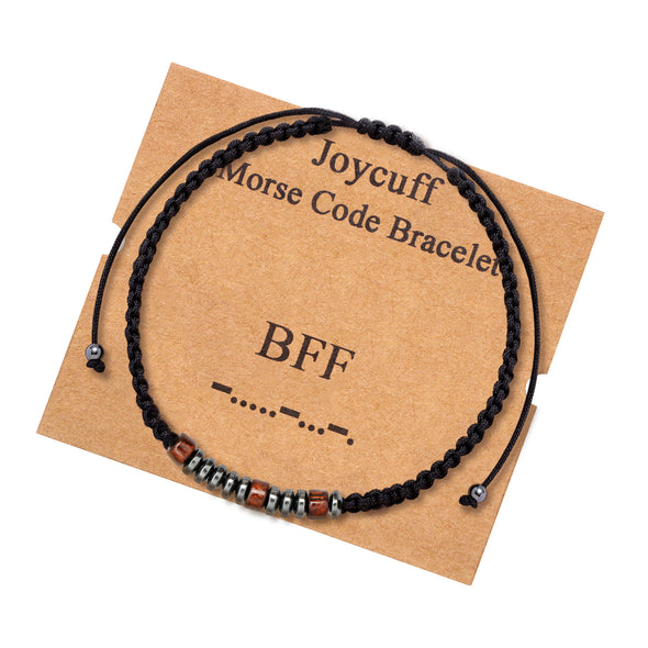BFF Morse Code Bracelet for Women Inspirational Gift for Her Best Friend