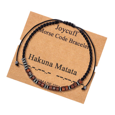 Hakuna Matata Morse Code Bracelet for Women Inspirational Gift for Her
