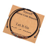 Let It Go Wood Morse Code Bracelet for Women Inspirational Gift for Her