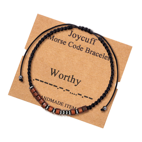 Worthy Morse Code Bracelet for Women Inspirational Gift for Her