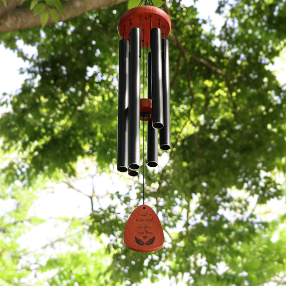 Memorial Wind Chimes Sympathy Gifts for Loss of Mom I Used to be Her Angel Now She's Mine
